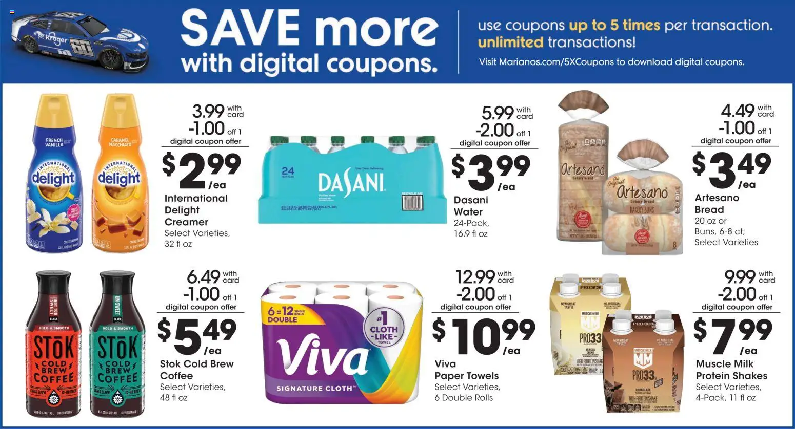 Mariano's Weekly Ad - valid from 09/09/2026 | Page: 14 | Products: Milk, Bread, Coffee, Water