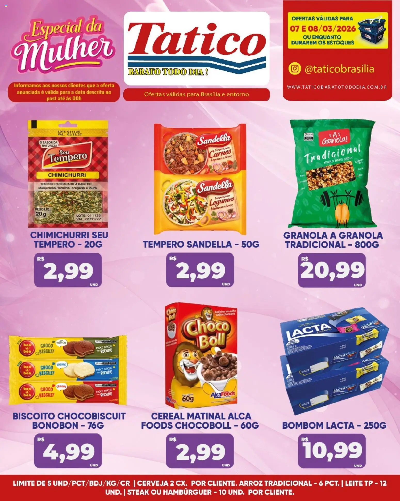 Tatico Folheto - válido de 09.03.2026 | Página: 19 | Produtos: Leite, Chocolate, Granola, Orégano
