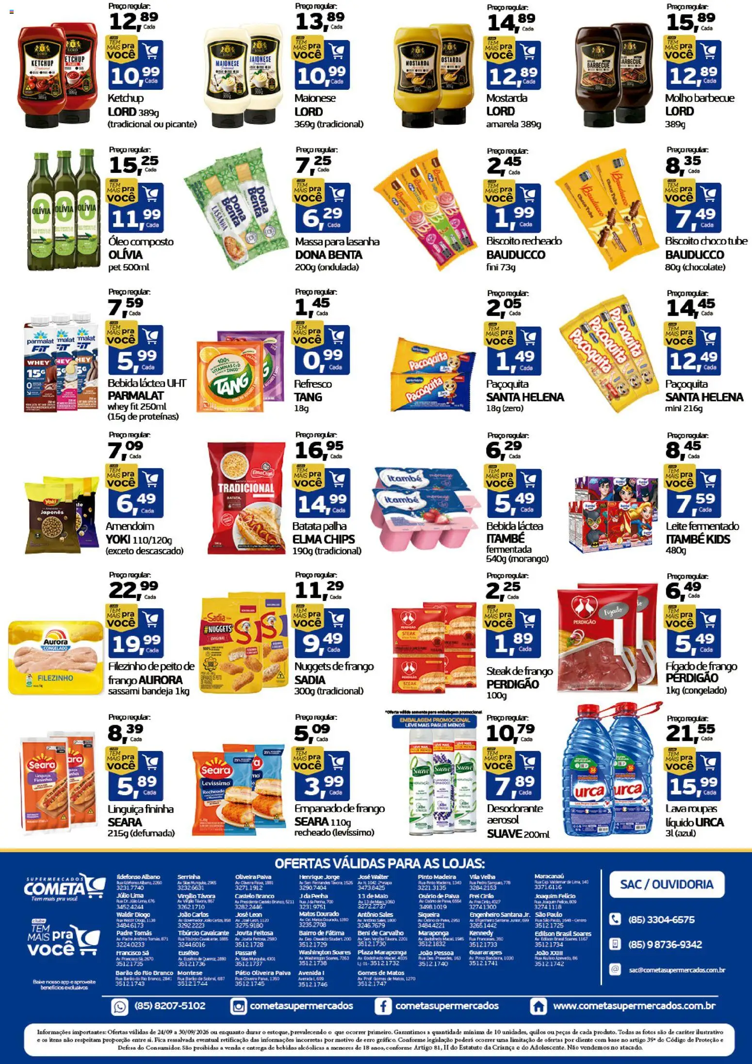 Cometa Supermercados Folheto - válido de 24/09/2026 | Página: 2 | Produtos: Refresco, Chocolate, Batata palha, Batata