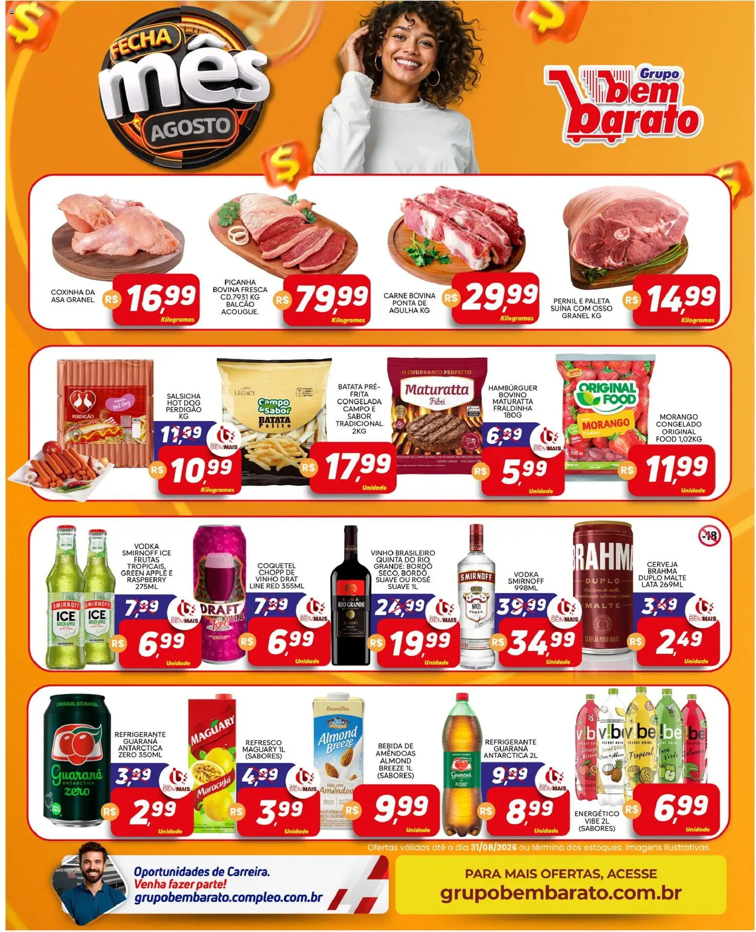 Supermercado Bem Barato Folheto - válido de 25/08/2026 | Página: 3 | Produtos: Frutas, Baunilha, Refrigerante, Amêndoas