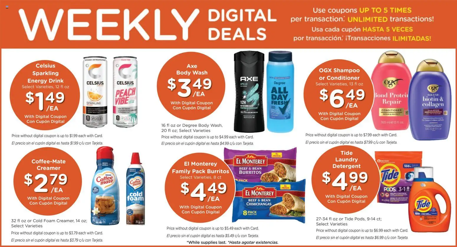 Fry's Food Weekly Ad - valid from 07/29/2026 | Page: 4 | Products: Biotin, Beef, Detergent, Body Wash