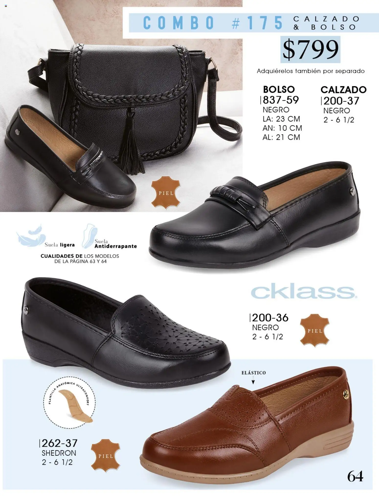 Nuevas ofertas de Cklass válidas en toda la República Mexicana desde el 08/07/2026. ¡Encuentra las mejores ofertas en Cklass catálogo Confort! | Página: 65 | Productos: Bolso