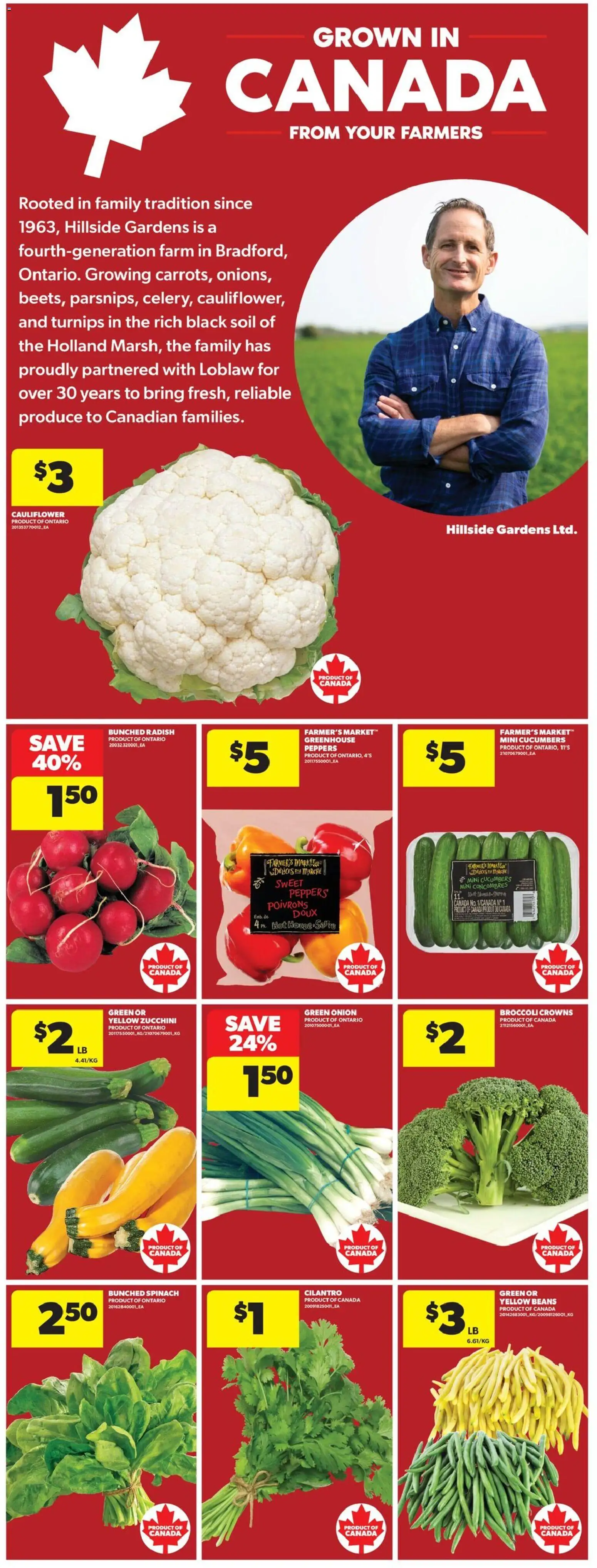 Real Canadian Superstore flyer valid from Sep 24, 2026 | Page: 11 | Products: Zucchini, Spinach, Cauliflower, Soil