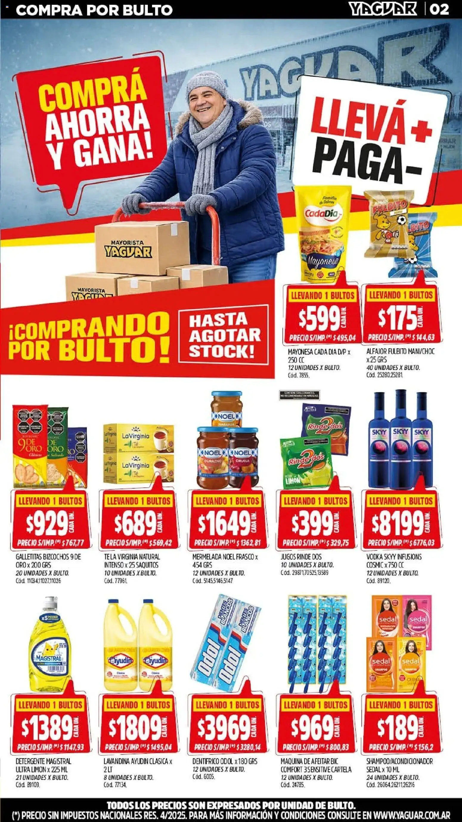 Yaguar - Oferta Semanal Chaco │ válido desde el 20/07/2026 | Página: 2 | Productos: Vodka, Mayonesa, Frasco, Bizcochos