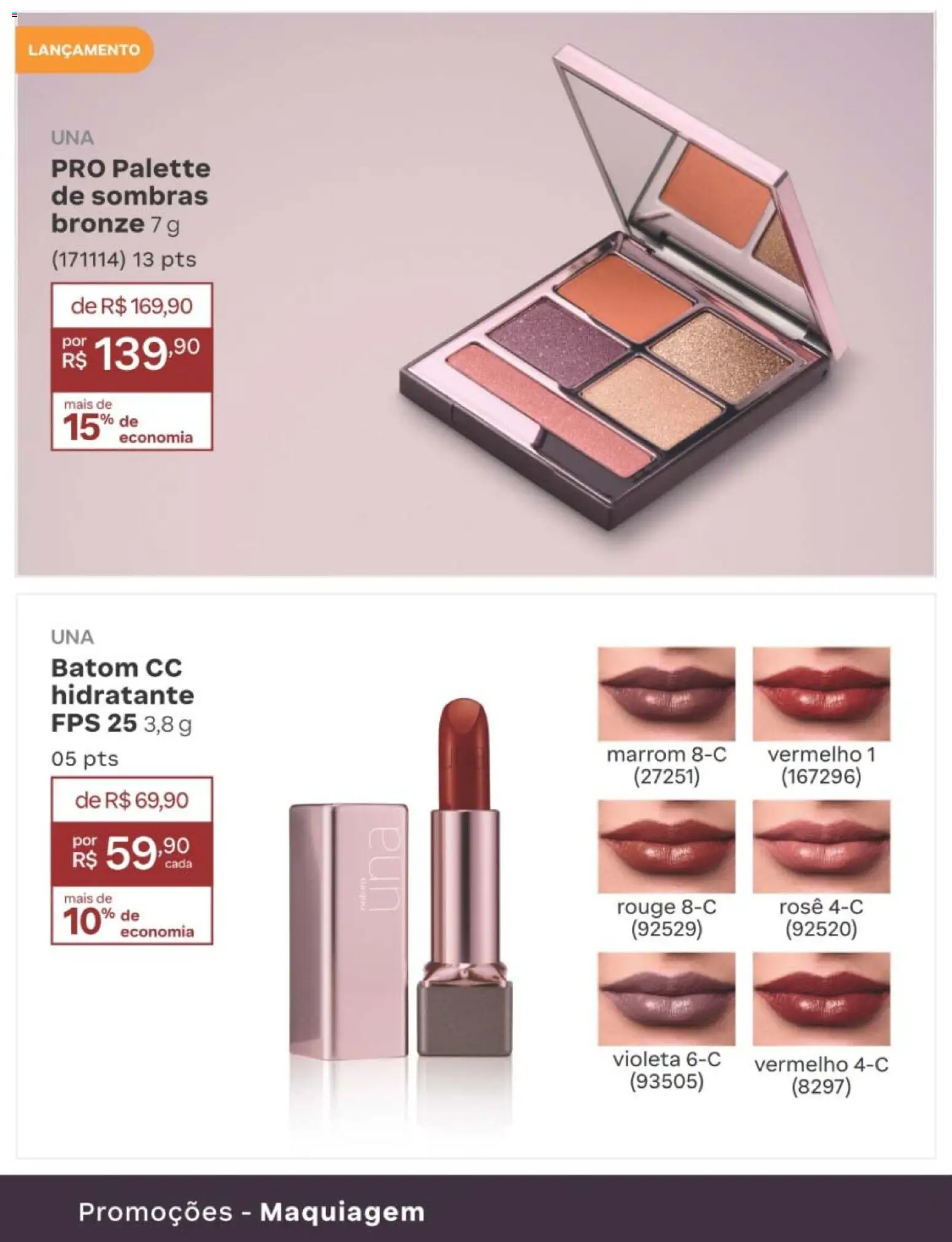 Natura Folheto - válido de 10/08/2026 | Página: 202 | Produtos: Maquiagem, Batom