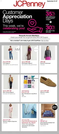 Preview of JCPenney weekly ads valid from 09/21/2026
