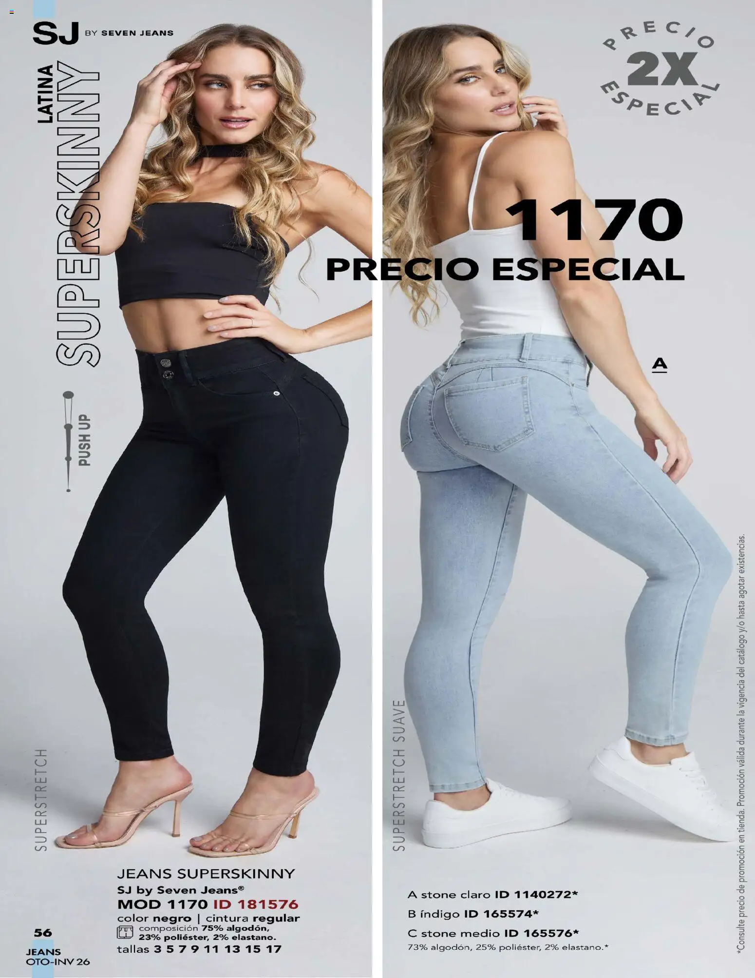 Nuevas ofertas de Price Shoes válidas en toda la República Mexicana desde el 03/08/2026. ¡Encuentra las mejores ofertas en Price Shoes catálogo Seven Jeans! | Página: 56