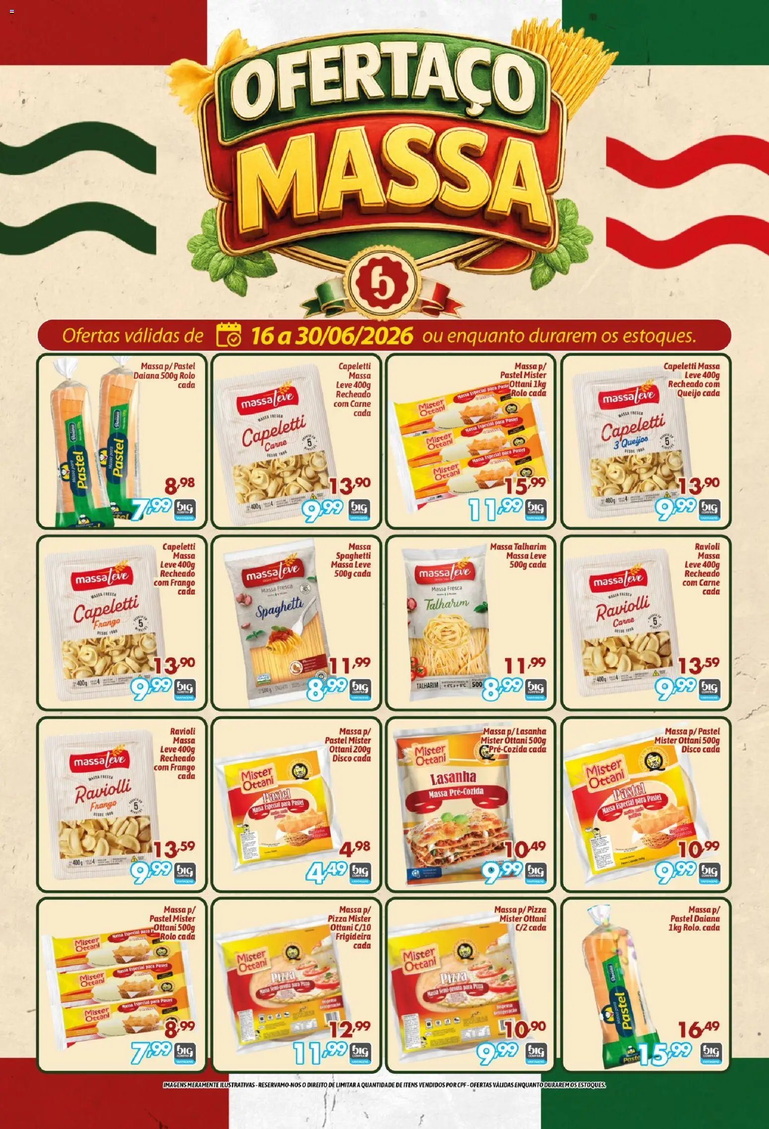 Big Compra Folheto - válido de 16.06.2026 | Página: 1 | Produtos: Rolo, Queijo, Pizza, Disco