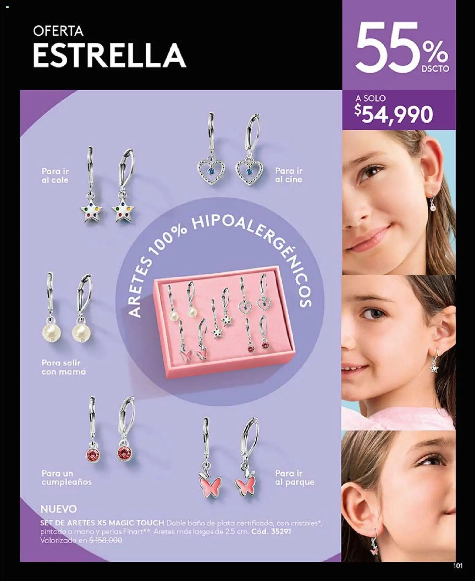 Ésika revista - valida desde el 13.03.2026 | Página: 101 | Productos: Aretes, Baño