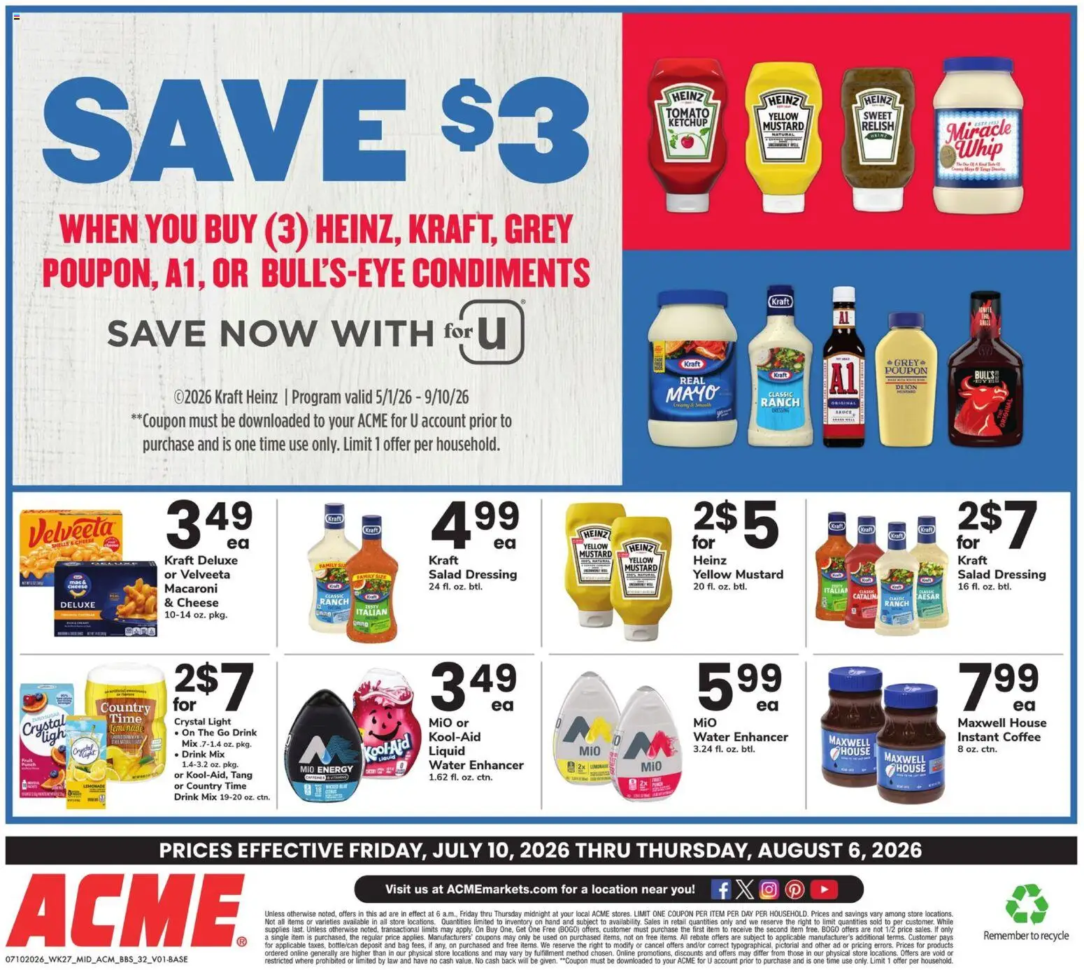 Acme Big Book of Savings - valid from 07/10/2026 | Page: 32 | Products: Cheese, Salad, Water, Bag
