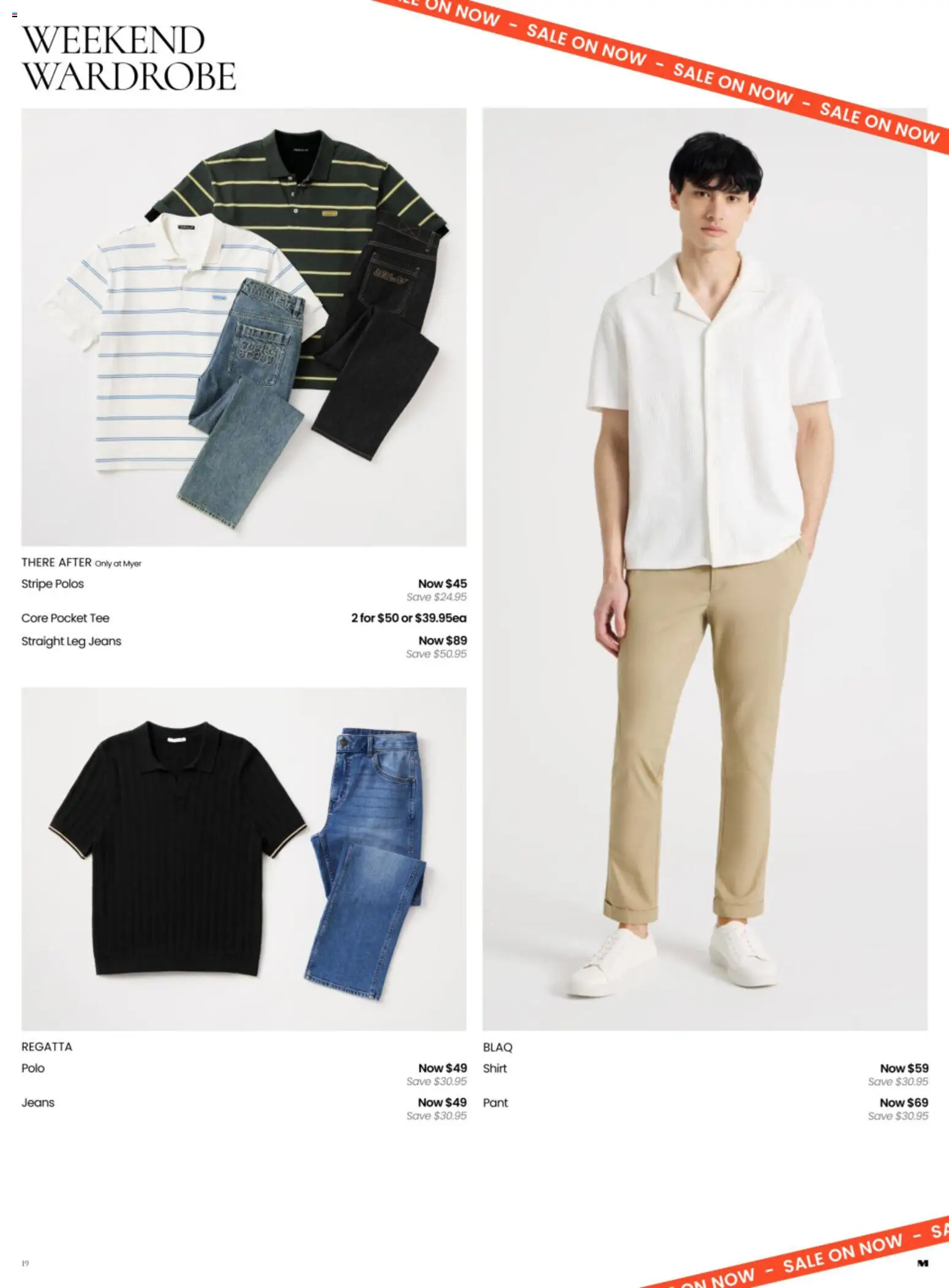 Myer catalogue - valid from 09/09/2026 | Page: 19 | Products: Polos, Shirt, Jeans, Wardrobe