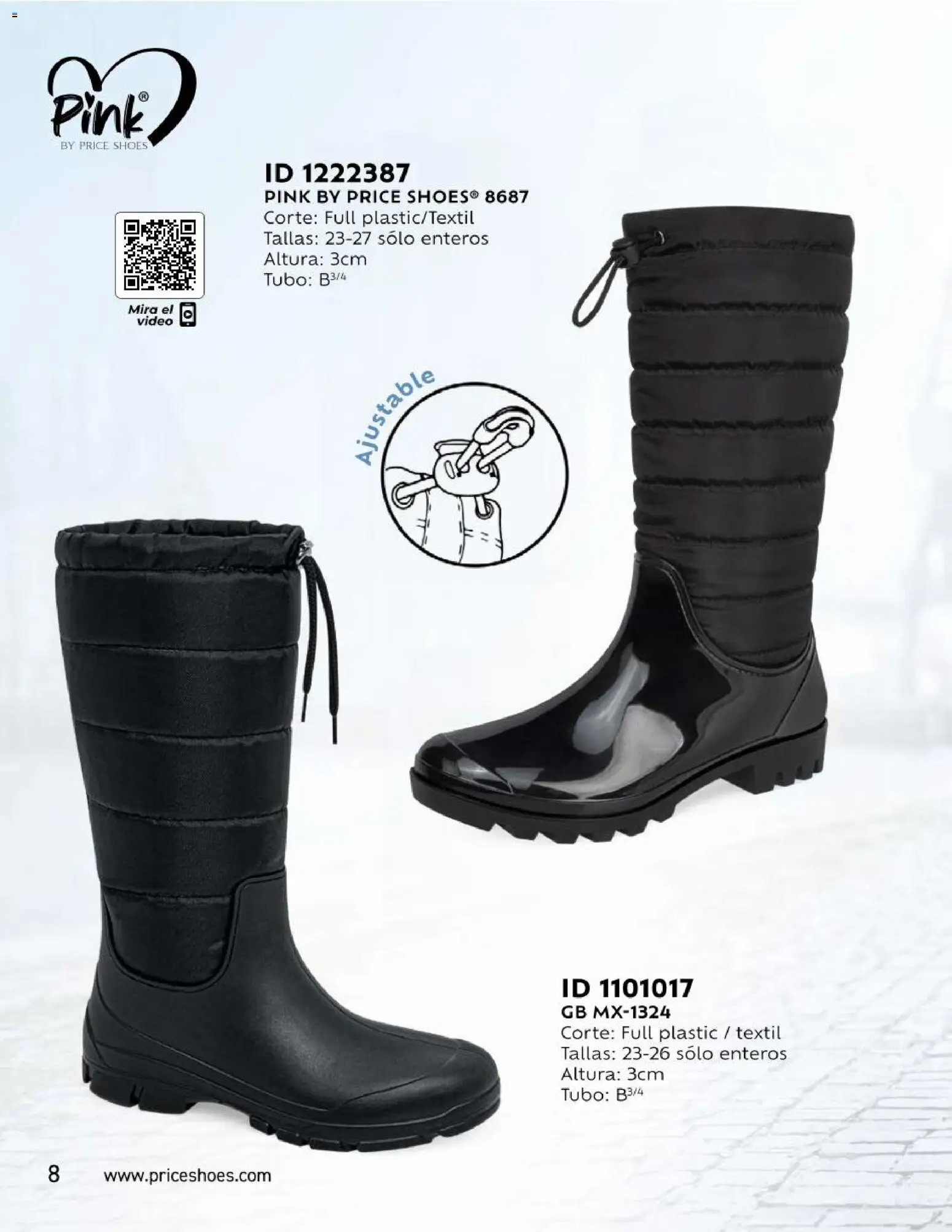 Nuevas ofertas de Price Shoes válidas en toda la República Mexicana desde el 22.05.2026. ¡Encuentra las mejores ofertas en Price Shoes catálogo Botas! | Página: 8 | Productos: Video