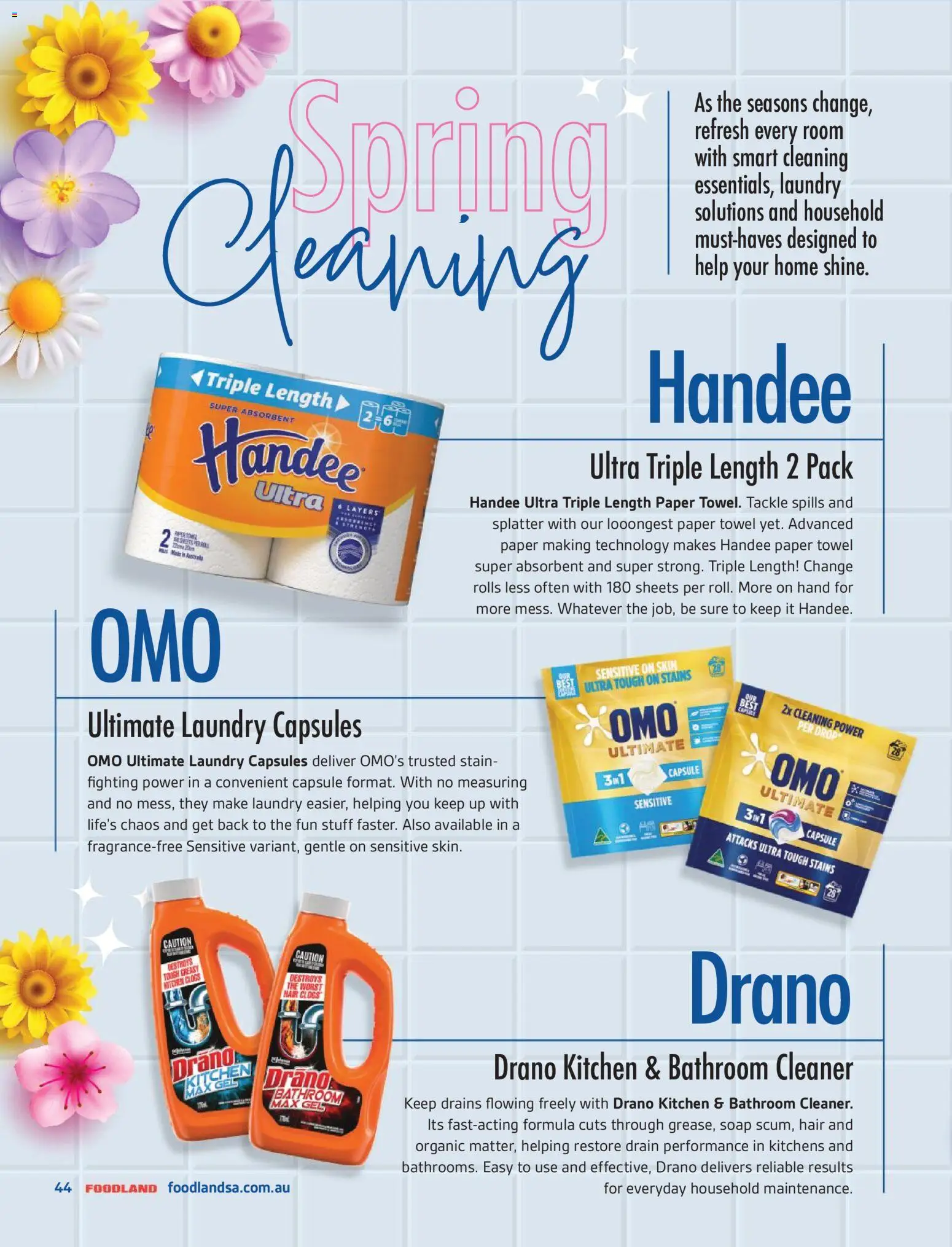 Foodland catalogue - valid from 01/09/2026 | Page: 44 | Products: Cleaner, Laundry capsules, Laundry, Bathroom