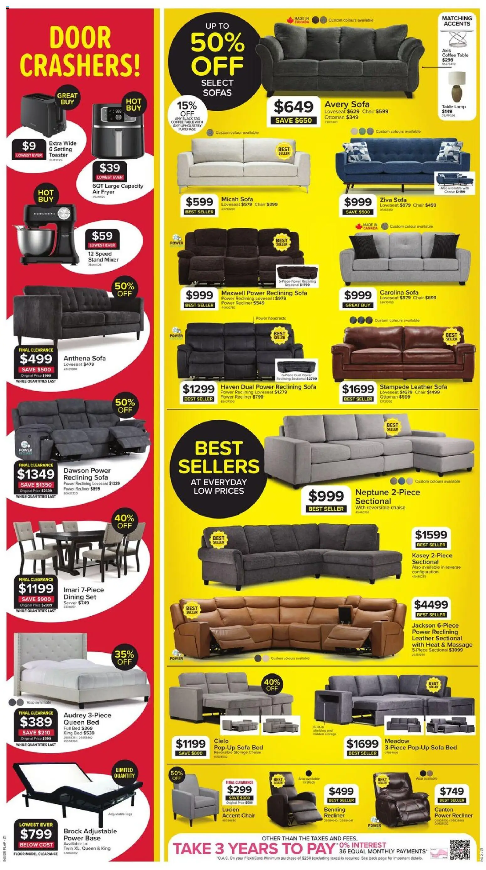 Leon's flyer valid from Jul 9, 2026 | Page: 2 | Products: Mixer, Toaster, Table, Lamp