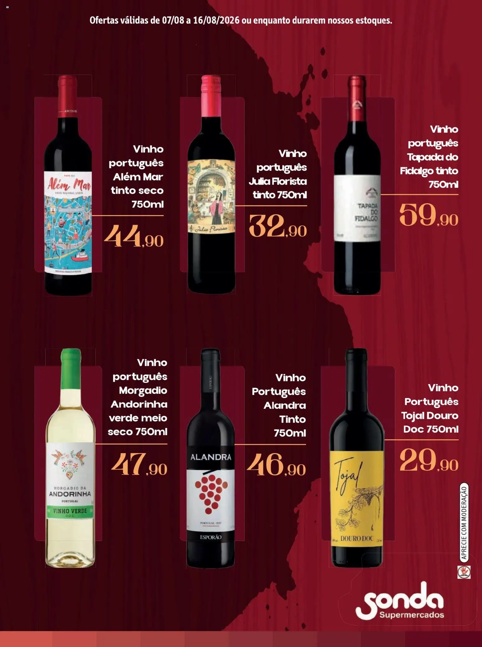 Sonda Folheto - válido de 07/08/2026 | Página: 9 | Produtos: Vinho