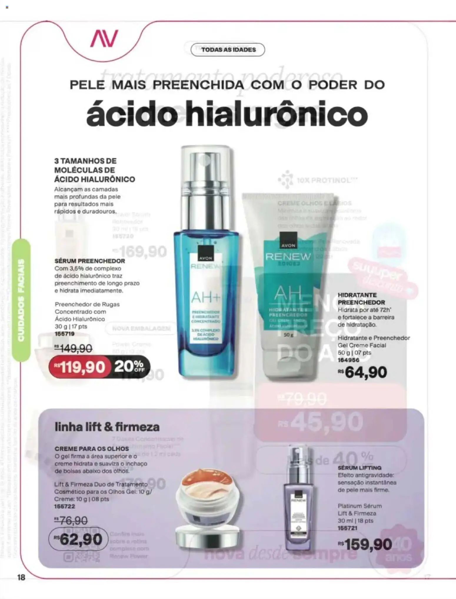 Avon Folheto - válido de 12/10/2026 | Página: 18 | Produtos: Creme facial, Sérum, Creme
