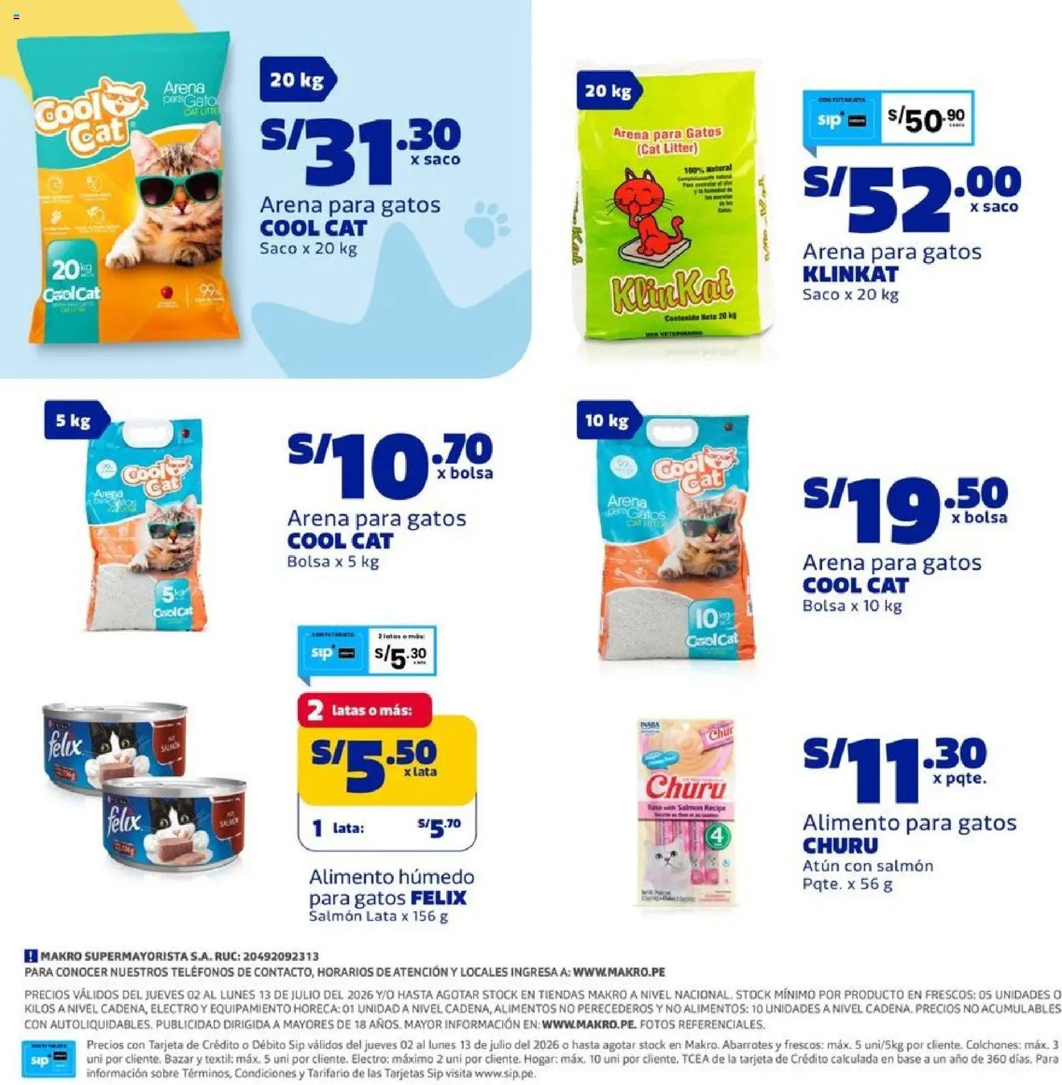 Catálogo Makro válido desde 02/07/2026 | Página: 5 | Productos: Saco, Bolsa