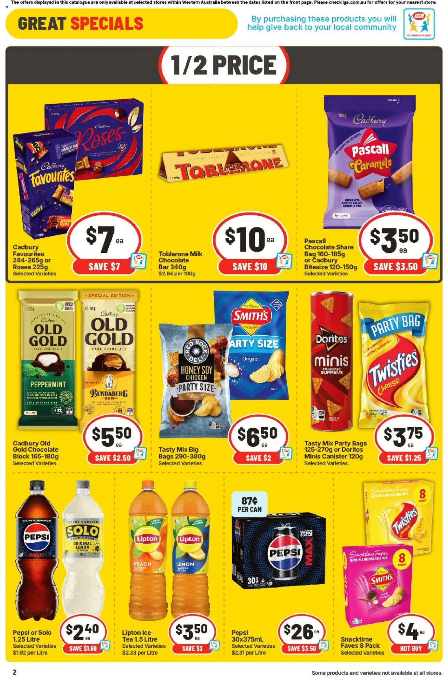 IGA catalogue - valid from 19/08/2026 | Page: 2 | Products: Milk, Dairy, Peach, Ice