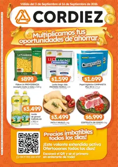 Vista previa Cordiez - Ofertas válido desde el 03/09/2026