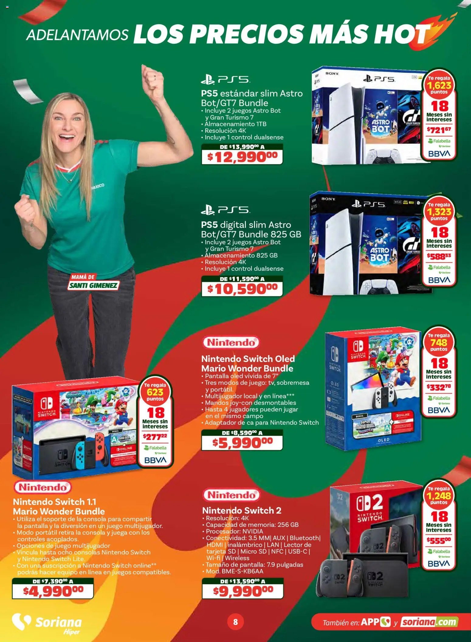 Nuevas ofertas de Soriana válidas en toda la República Mexicana desde el 14.05.2026. ¡Encuentra las mejores ofertas en Soriana Hot Sale! | Página: 8 | Productos: Micro SD, Juego, Adaptador, Té