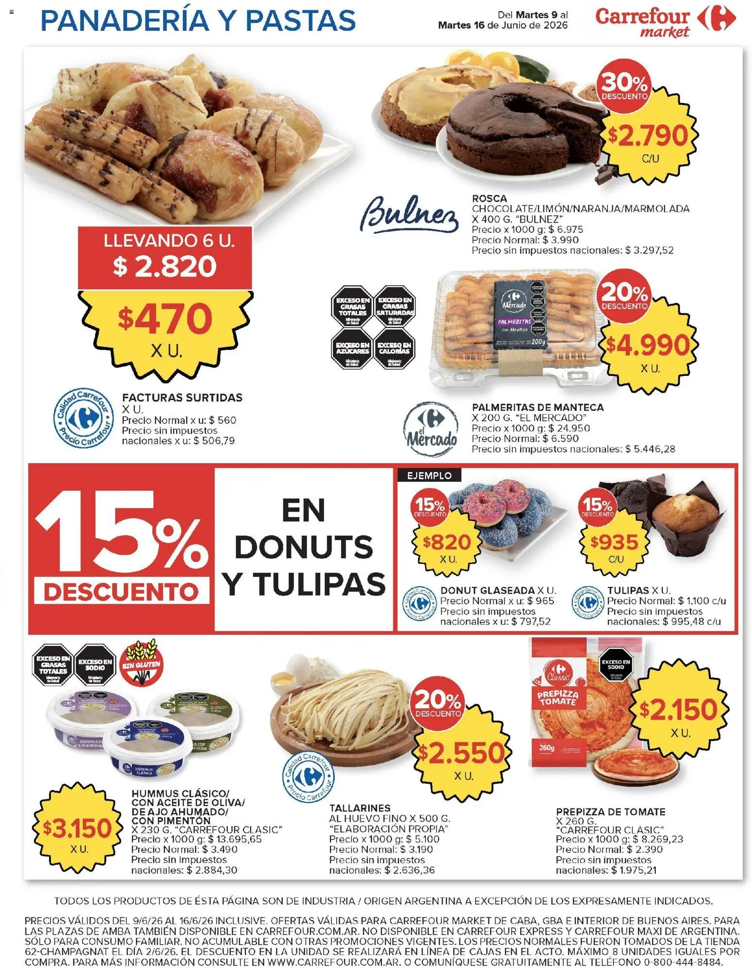 Carrefour Market catálogo │ válido desde el 09.06.2026 | Página: 13 | Productos: Panadería, Aceite, Tomate, Manteca