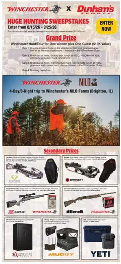 Preview of Dunham's Sports weekly ads valid from 08/15/2026
