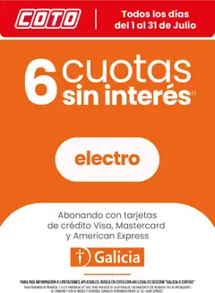 Vista previa Coto - Galicia Cuotas Julio válido desde el 01/07/2026