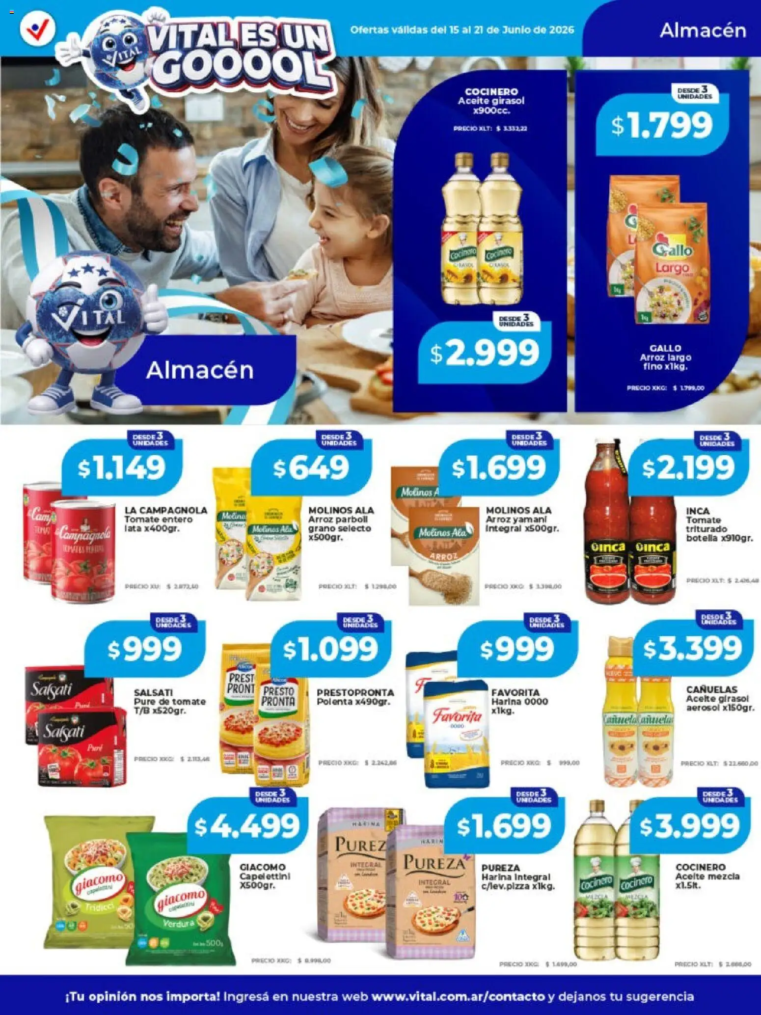 Vital - Ofertas │ válido desde el 15.06.2026 | Página: 13 | Productos: Botella, Polenta, Tomate, Pure de Tomate