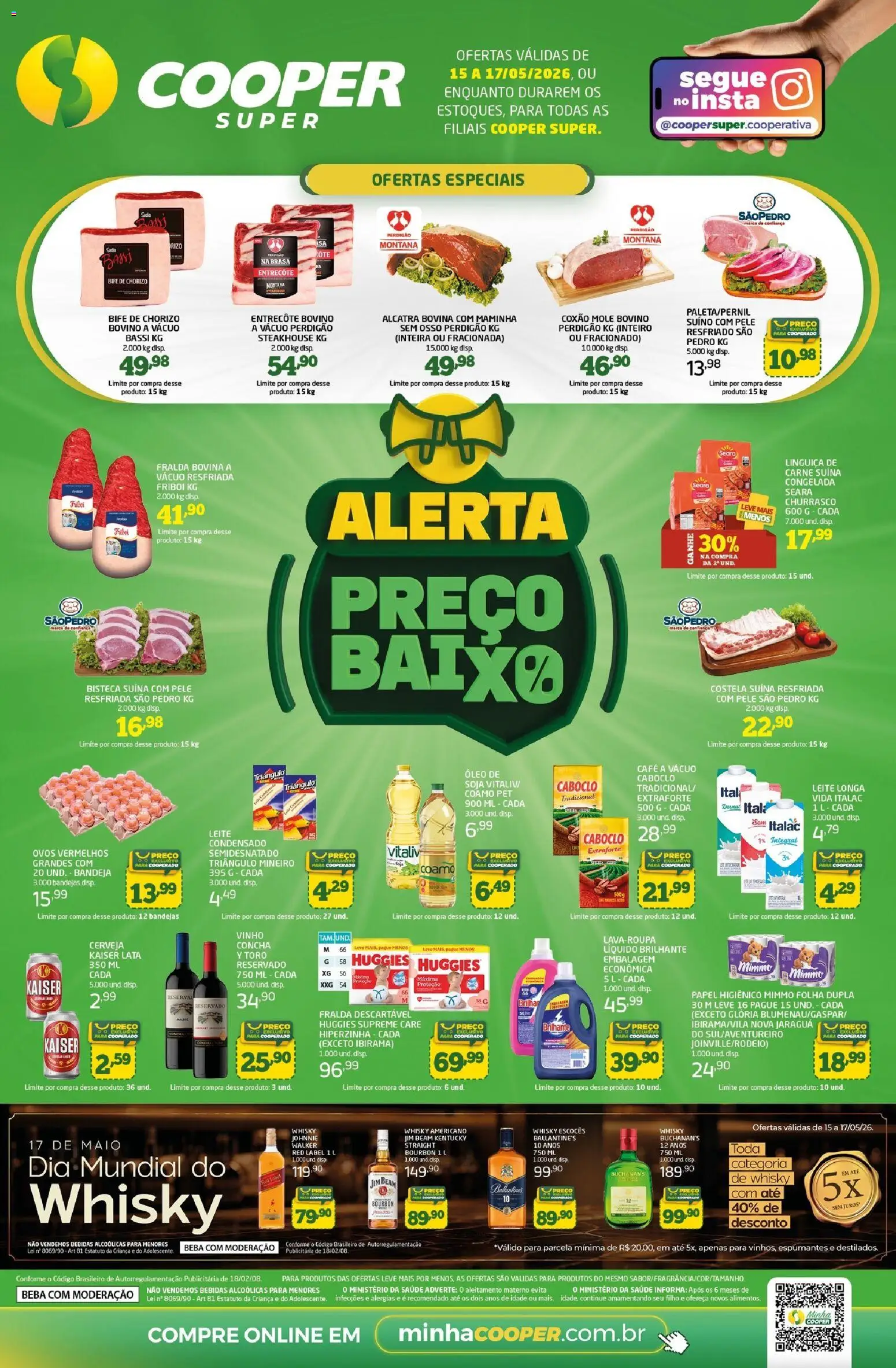 Cooper Folheto - válido de 15.05.2026 | Página: 1 | Produtos: Alcatra, Ovos, Cerveja, Soja