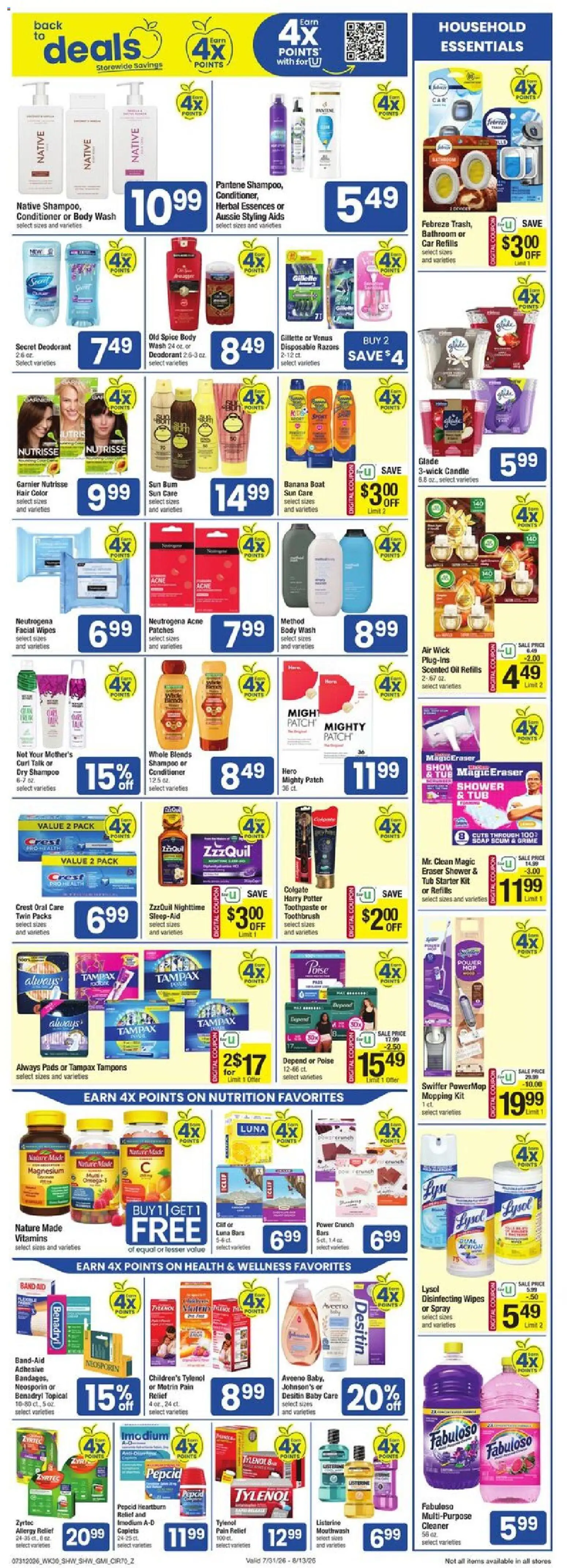 Shaw's Weekly Ad - VT - valid from 08/07/2026 | Page: 5 | Products: Magnesium, Eraser, Toothbrush, Starter