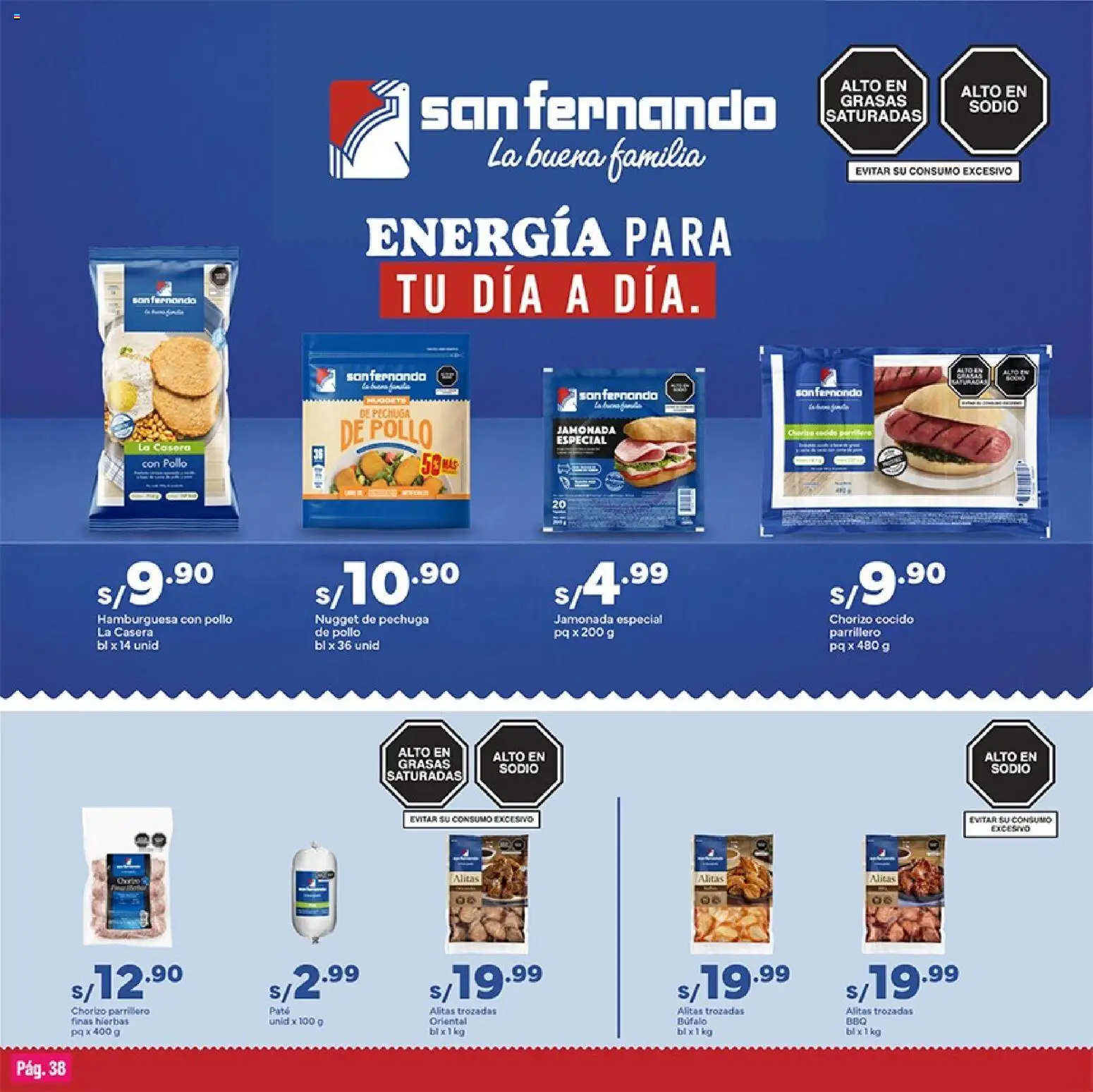 Catálogo Plaza Vea válido desde 01/09/2026 | Página: 38 | Productos: Hamburguesa, Hierbas, Pollo, Pechuga de pollo