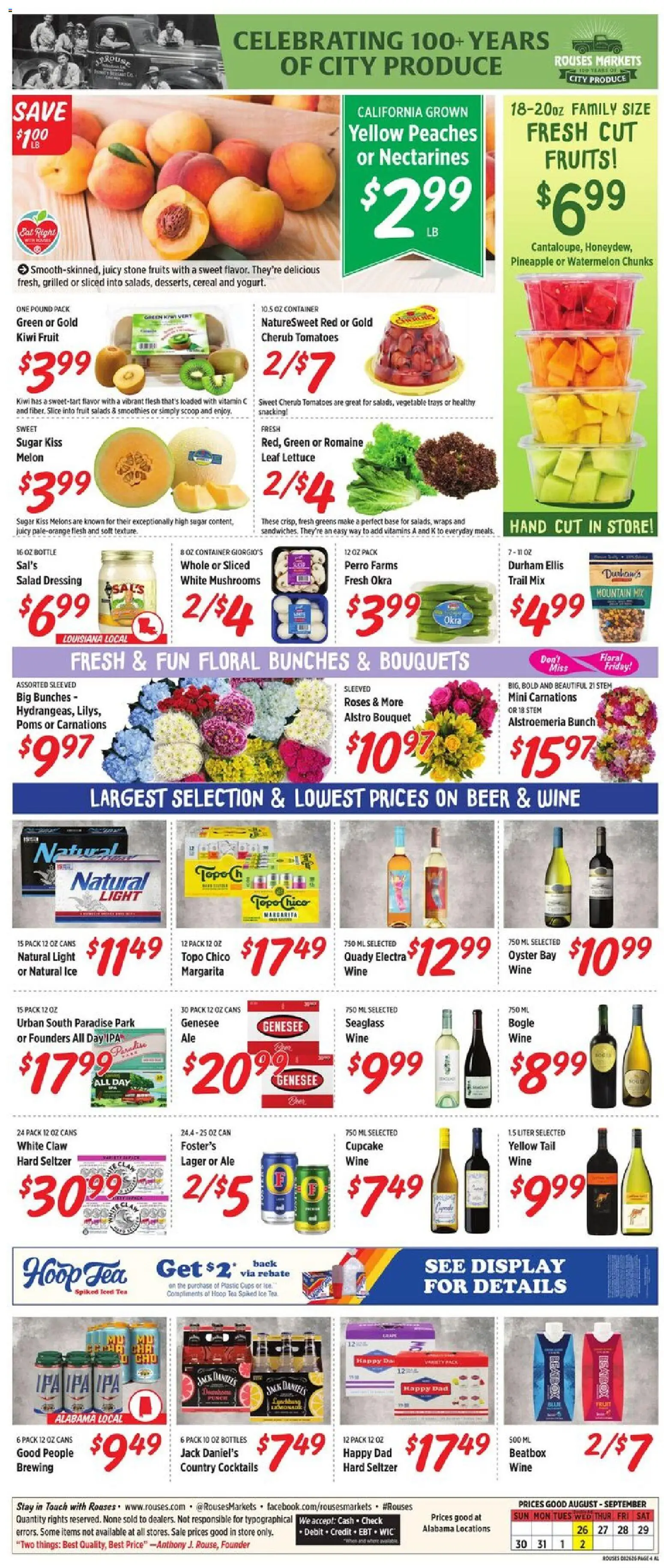 Rouses Weekly Ad - AL - valid from 08/26/2026 | Page: 8 | Products: Tea, Dressing, Melon, Cupcake