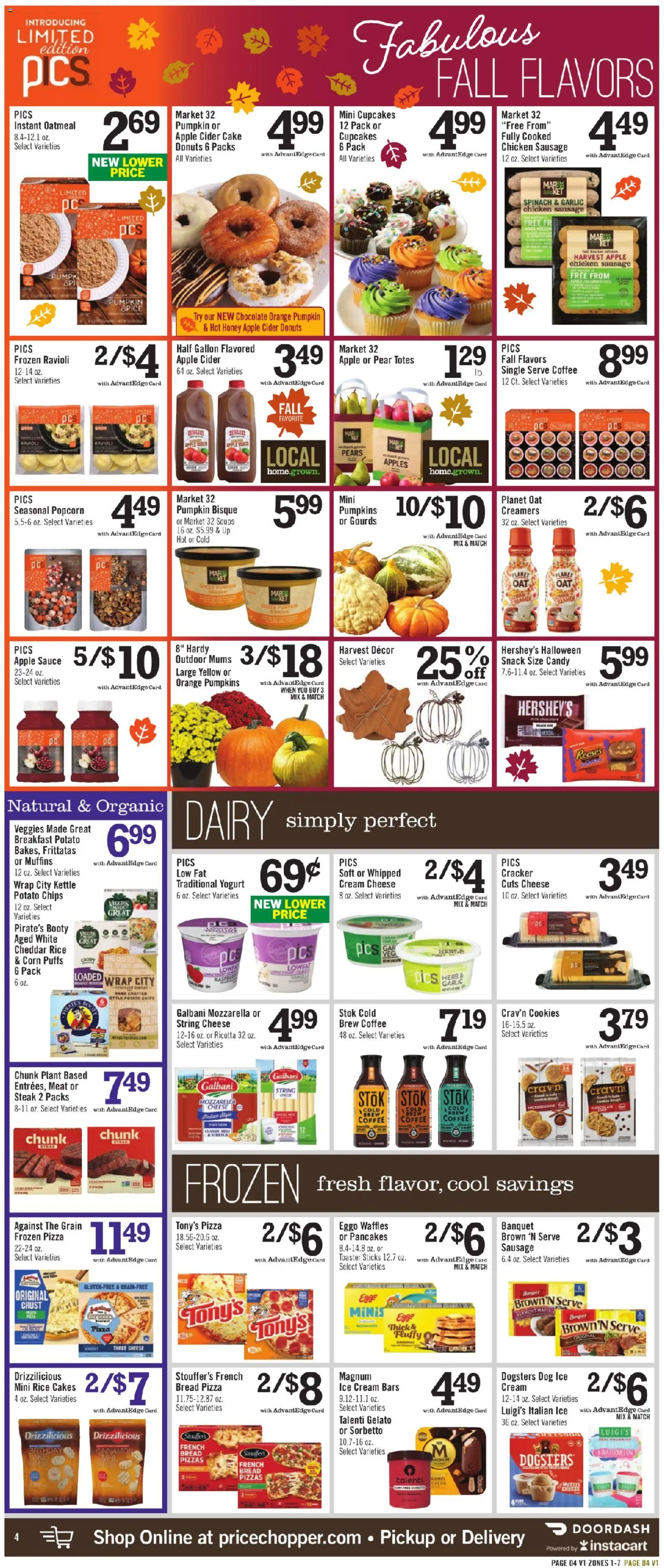 Price Chopper Weekly Ad - valid from 09/20/2026 | Page: 4 | Products: Coffee, Chocolate, Pizza, Cream