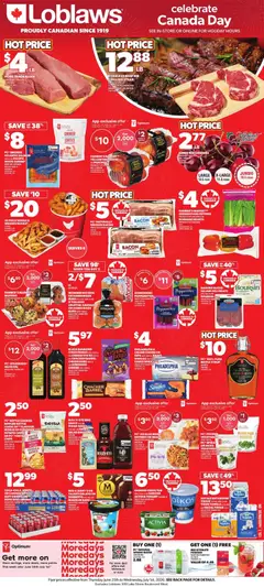 Preview of Loblaws weekly flyer / circulaire from shop Loblaws valid from Jun 25, 2026 | Page: 2 | Products: Cream, Cheese, Oil, Salami