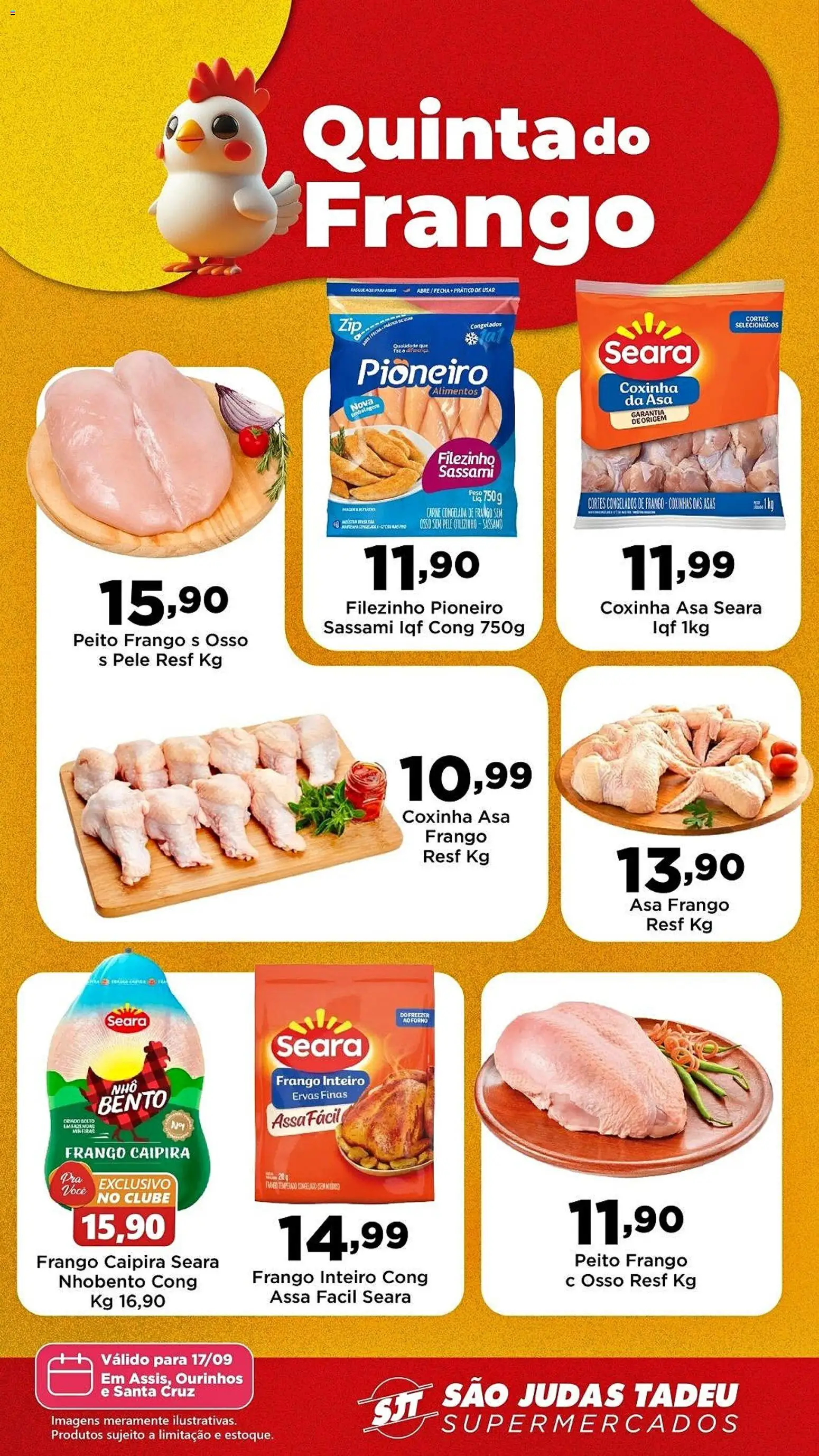 São Judas Tadeu Folheto - válido de 17/09/2026 | Página: 1 | Produtos: Frango inteiro, Carne, Alimentos, Frango