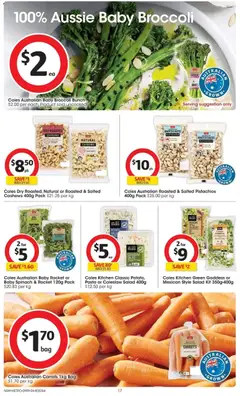 Preview of Coles Australian Carrots 1kg Bag, Coles Australian Carrots 1kg Bag $1.70 per kg - valid from 09/09/2026 | Page: 17 | Products: Pasta, Spinach, Baby spinach, Bag