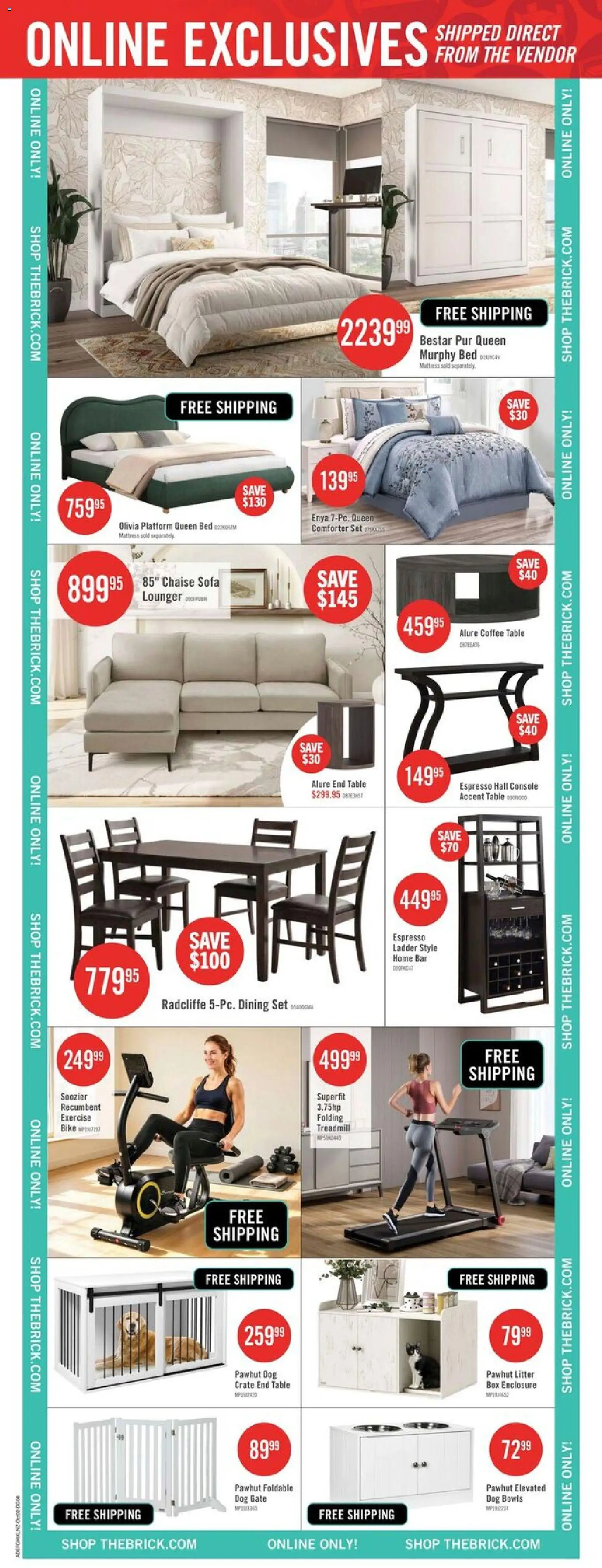 The Brick flyer valid from Sep 29, 2026 | Page: 20 | Products: Dining set, Coffee table, Table, Box