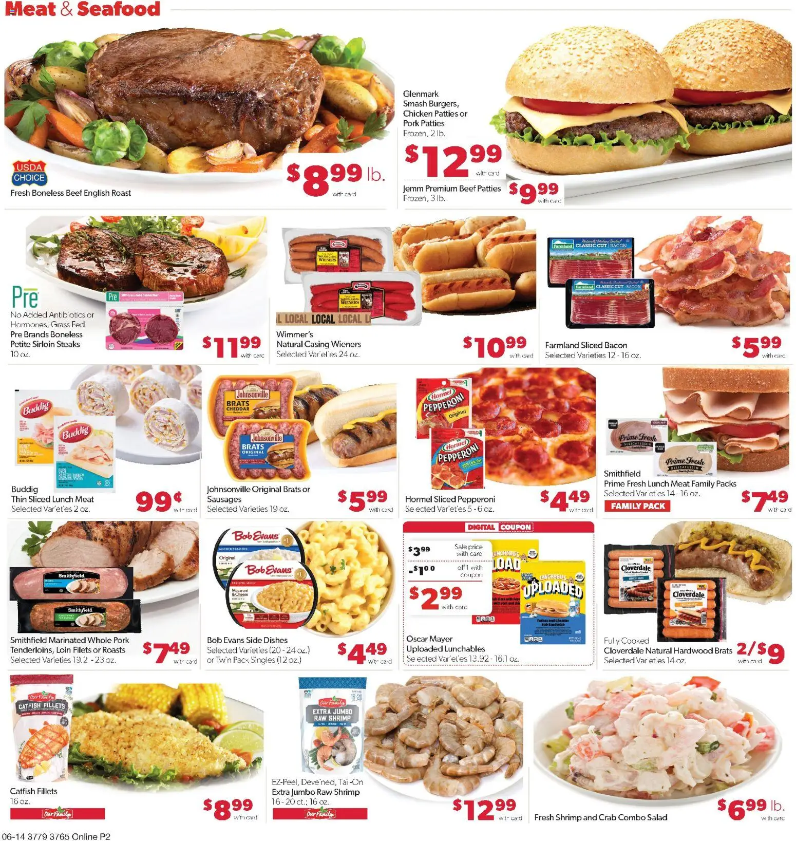 Family Fare Weekly Ad - NE - valid from 14.06.2026 | Page: 6 | Products: Cheese, Beef, Salad, Seafood