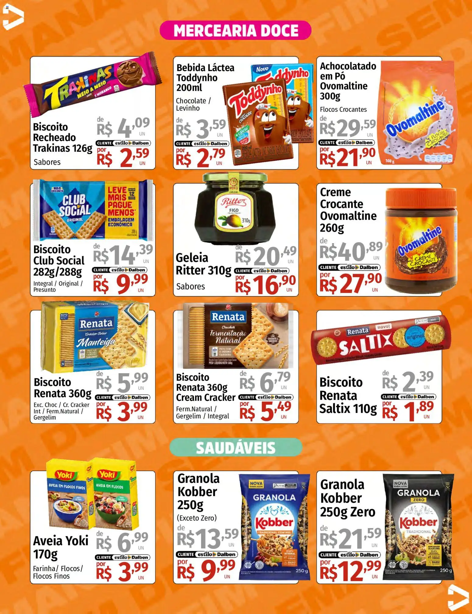 Supermercado Dalben Folheto - válido de 29.05.2026 | Página: 6 | Produtos: Biscoito, Achocolatado, Chocolate, Baixo