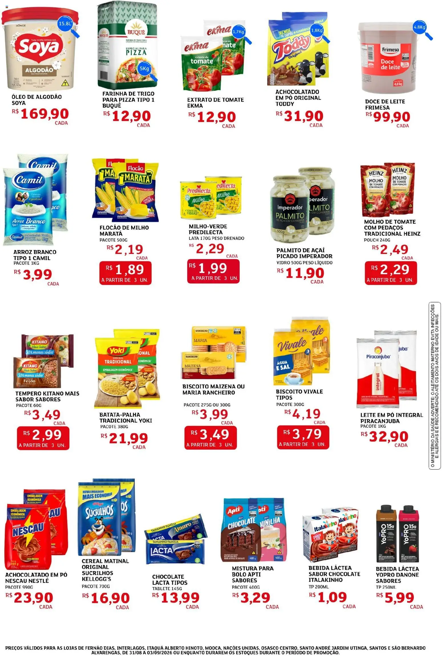 Assaí Atacadista Folheto - válido de 31/08/2026 | Página: 2 | Produtos: Biscoito, Molho de tomate, Óleo, Doce