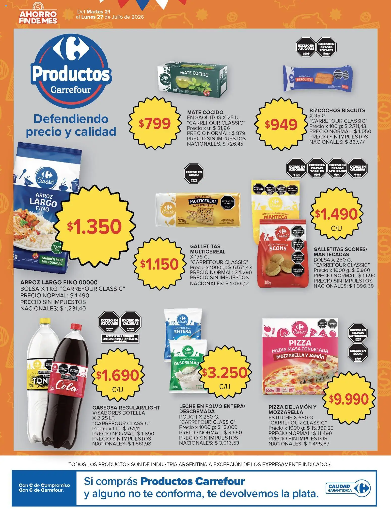 Carrefour ofertas │ válido desde el 21/07/2026 | Página: 50 | Productos: Mate, Jamón, Mate cocido, Bizcochos