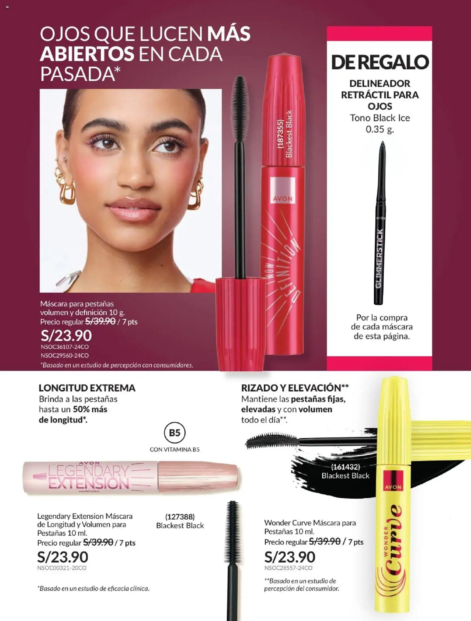 Catálogo Avon válido desde 21/04/2026 | Página: 48 | Productos: Máscara, Delineador