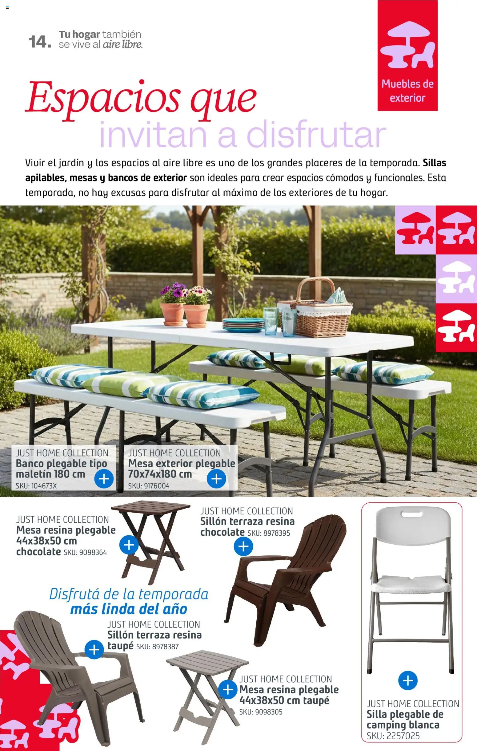 Sodimac - Catálogo Aire Libre │ válido desde el 14/09/2026 | Página: 14 | Productos: Sillón, Mesa, Silla, Chocolate