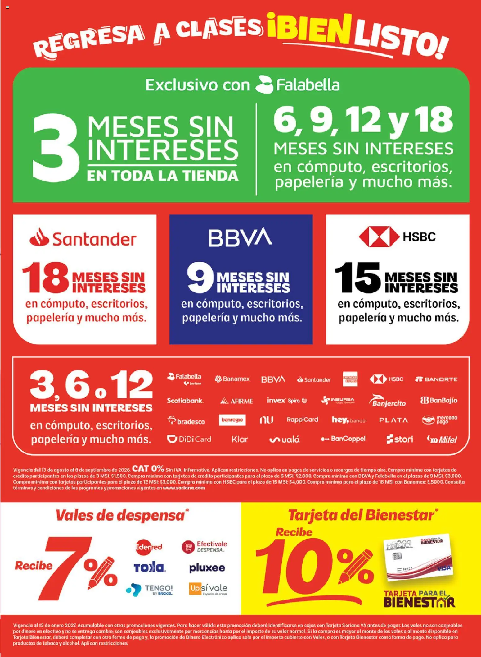 Nuevas ofertas de Soriana válidas en toda la República Mexicana desde el 13/08/2026. ¡Encuentra las mejores ofertas en Soriana Más útiles más ahorro Mercado Nacional! | Página: 7 | Productos: Banco