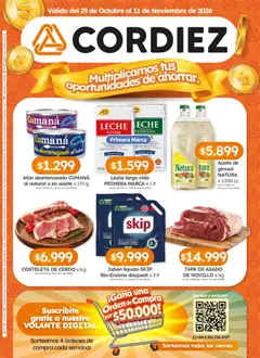 Vista previa Cordiez - Ofertas válido desde el 29/10/2026