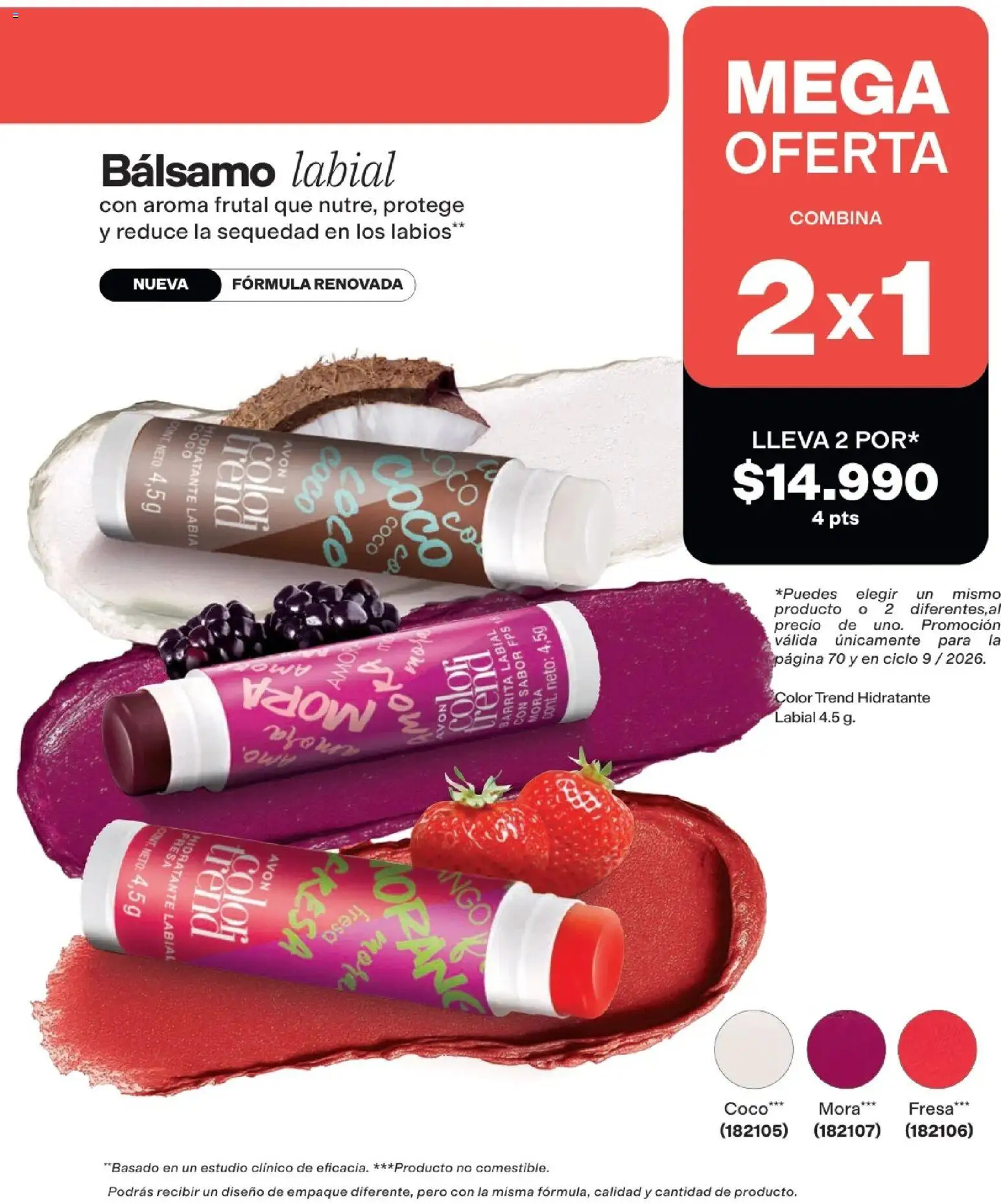 Avon revista - valida desde el 15.06.2026 | Página: 212 | Productos: Fresa, Bálsamo, Coco, Mora