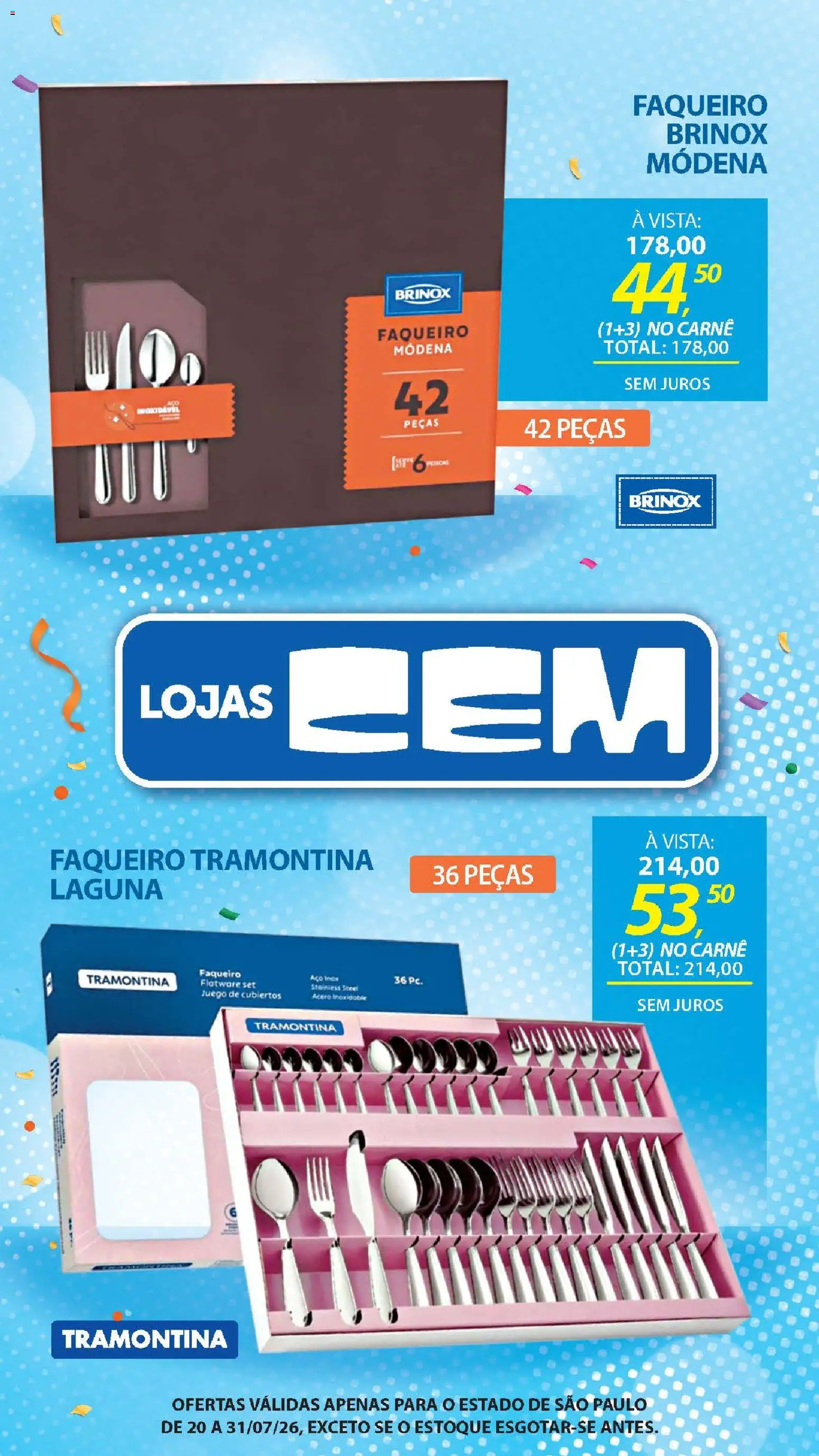 Lojas Cem Folheto - válido de 20/07/2026 | Página: 73 | Produtos: Carne