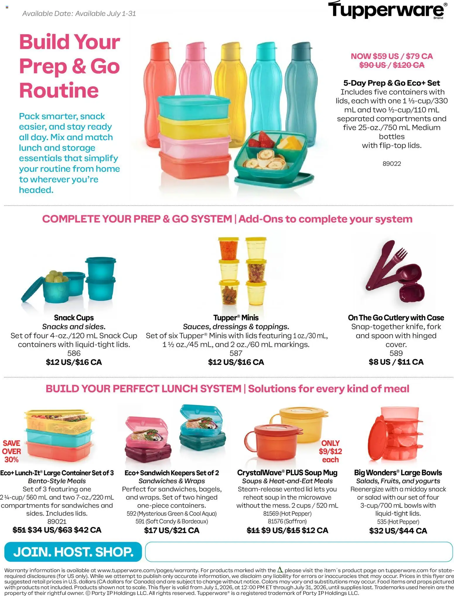 Tupperware flyer valid from Jul 1, 2026 | Page: 1