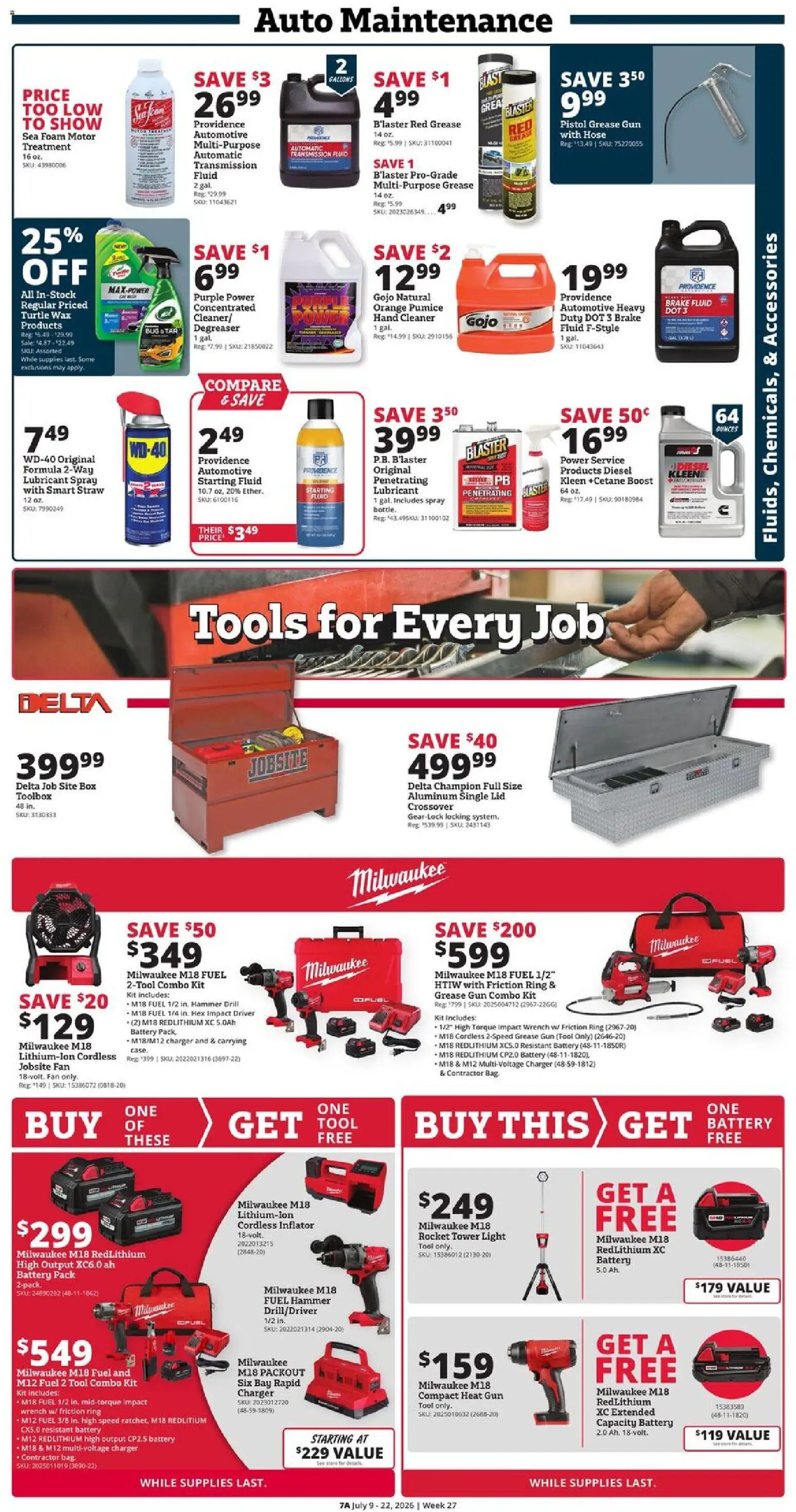 Rural King Weekly Ad - valid from 07/09/2026 | Page: 9 | Products: Wrench, Battery, Ring, Bag