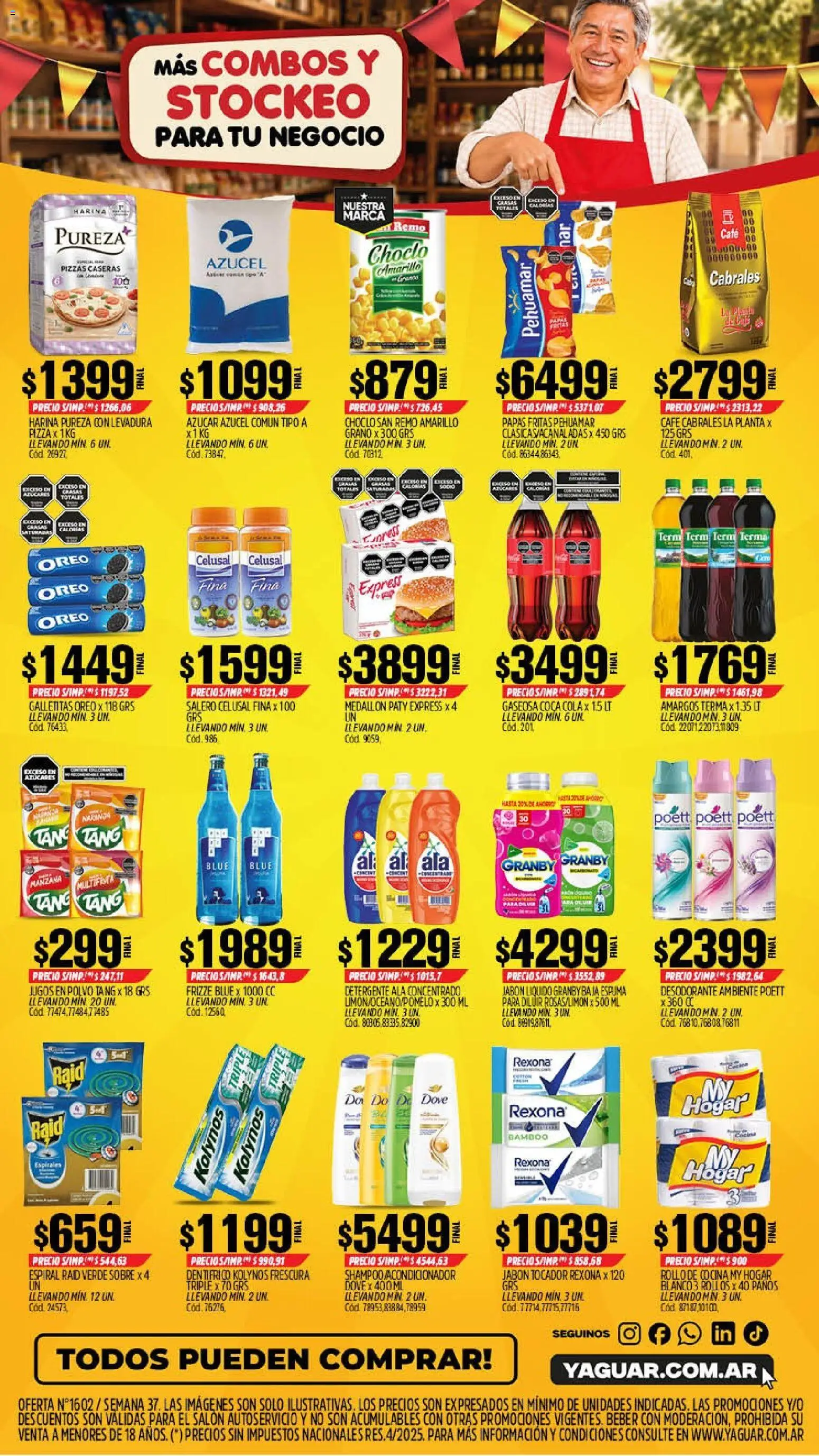 Yaguar - Oferta Semanal Mar del Plata │ válido desde el 07/09/2026 | Página: 2 | Productos: Harina, Jabón líquido, Shampoo, Papas